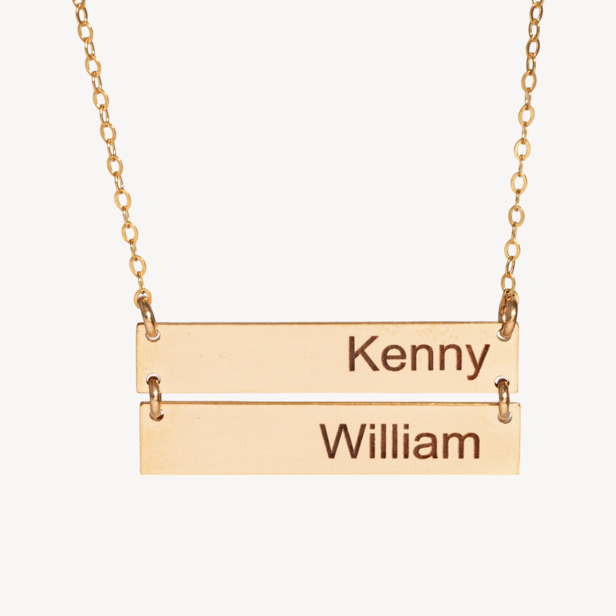 Multiple Name Bar Necklace