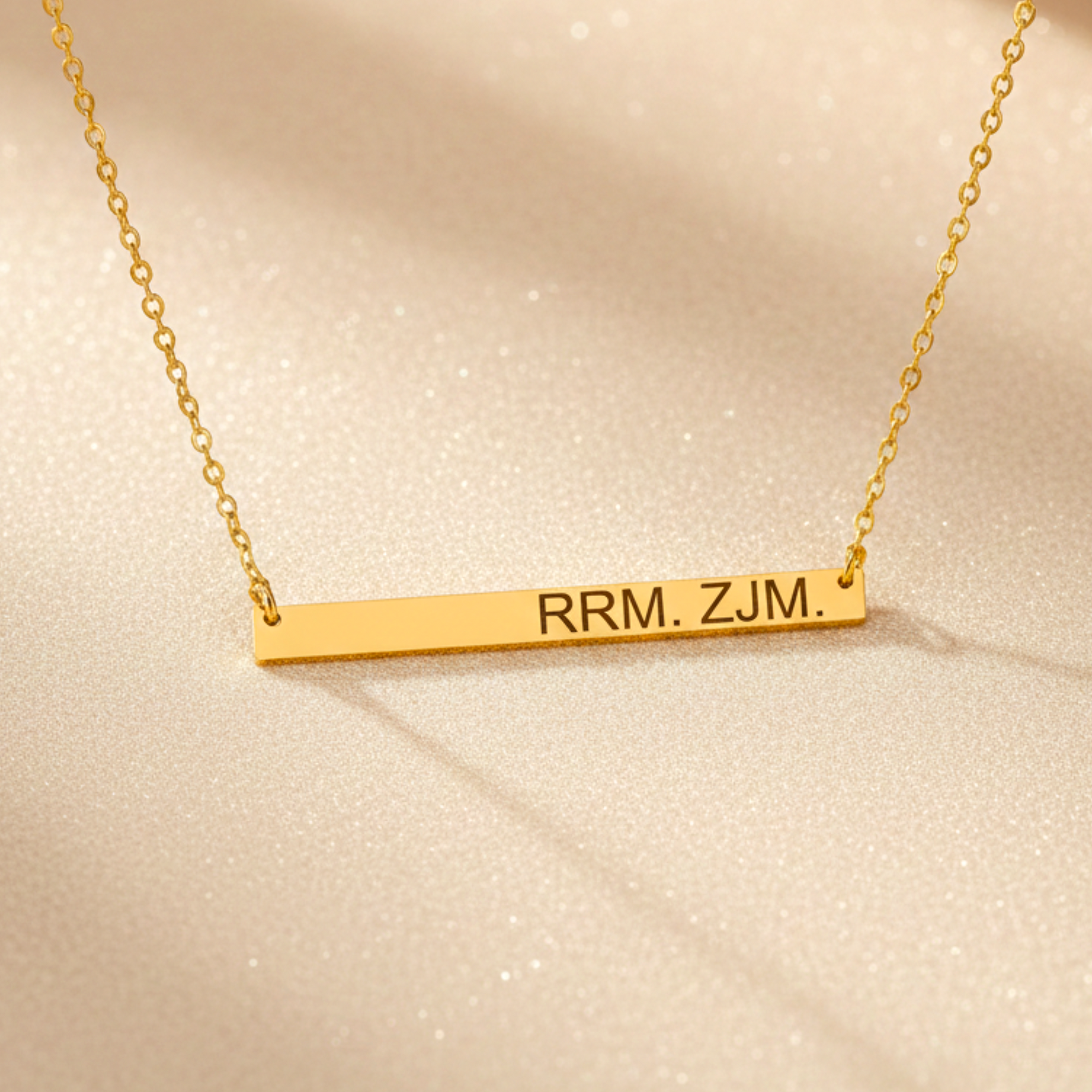 Personalized Long Skinny Bar Necklace, 1.5-inch Bar