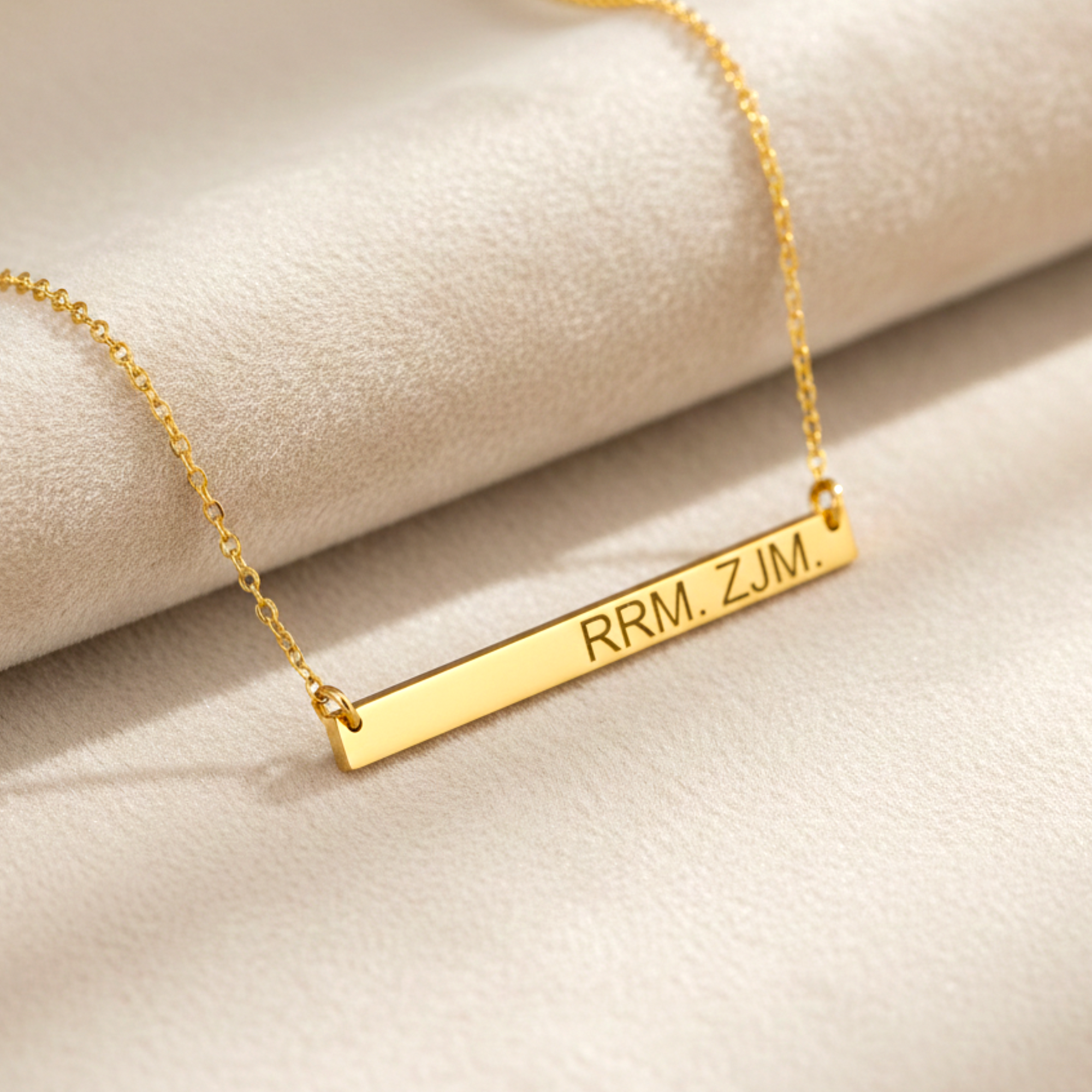 Personalized Long Skinny Bar Necklace, 1.5-inch Bar