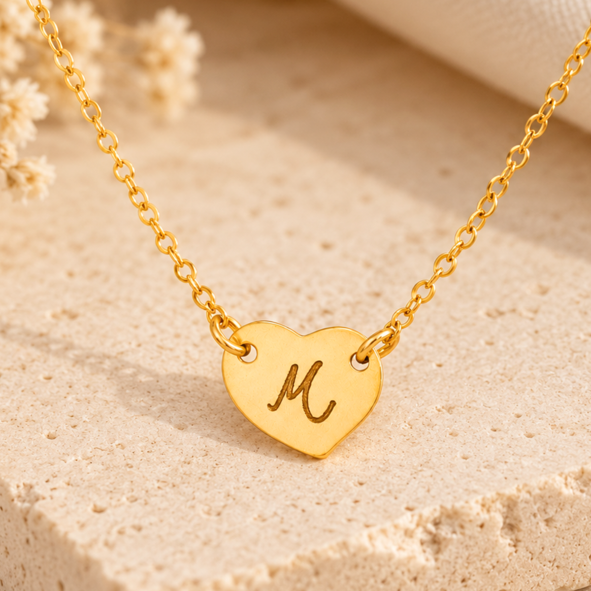 Personalized Heart Initial Necklace – Timeless Charm
