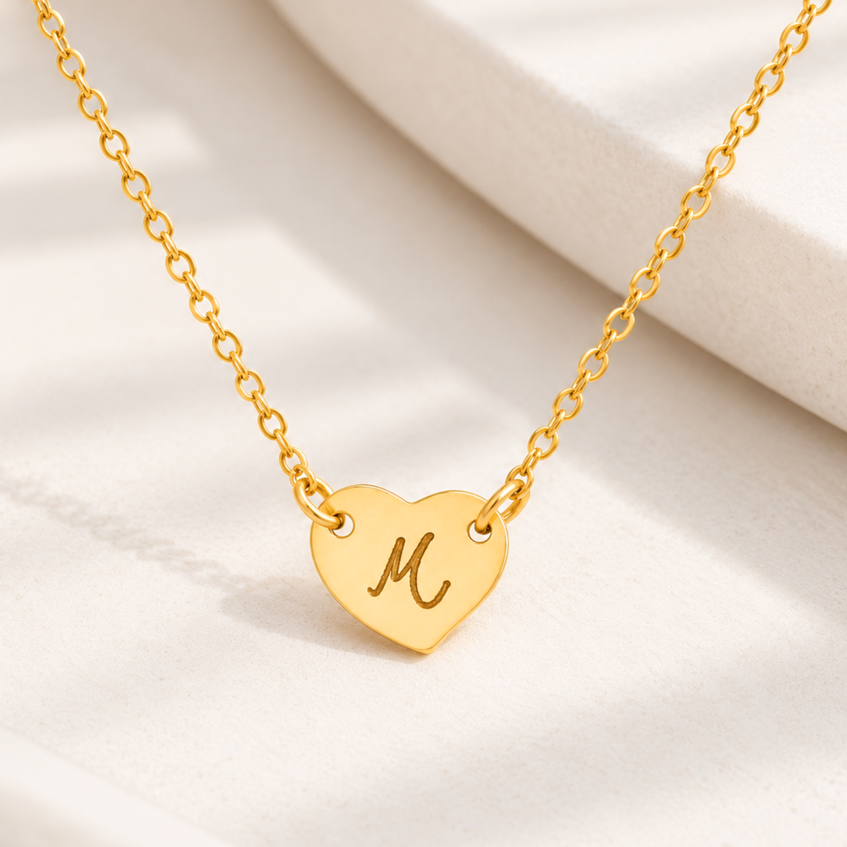 Personalized Heart Initial Necklace – Timeless Charm