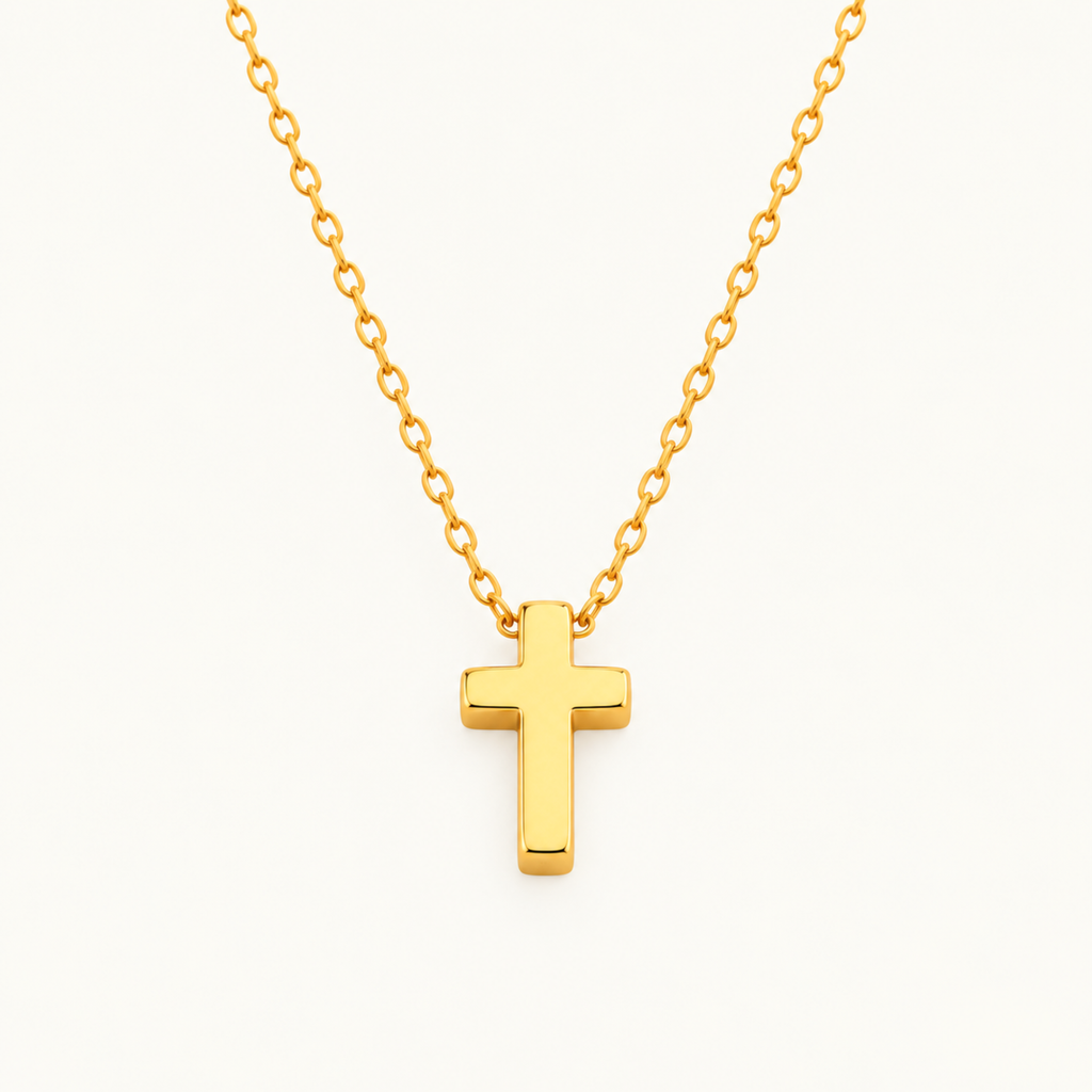 Minimalist Cross Necklace – Petite Faith Pendant