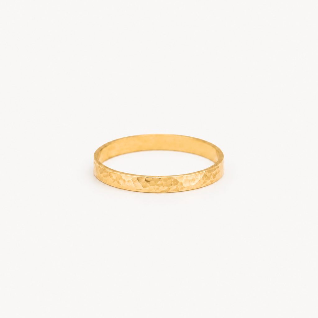 Custom Name Band Ring – Minimalist Textured Ring
