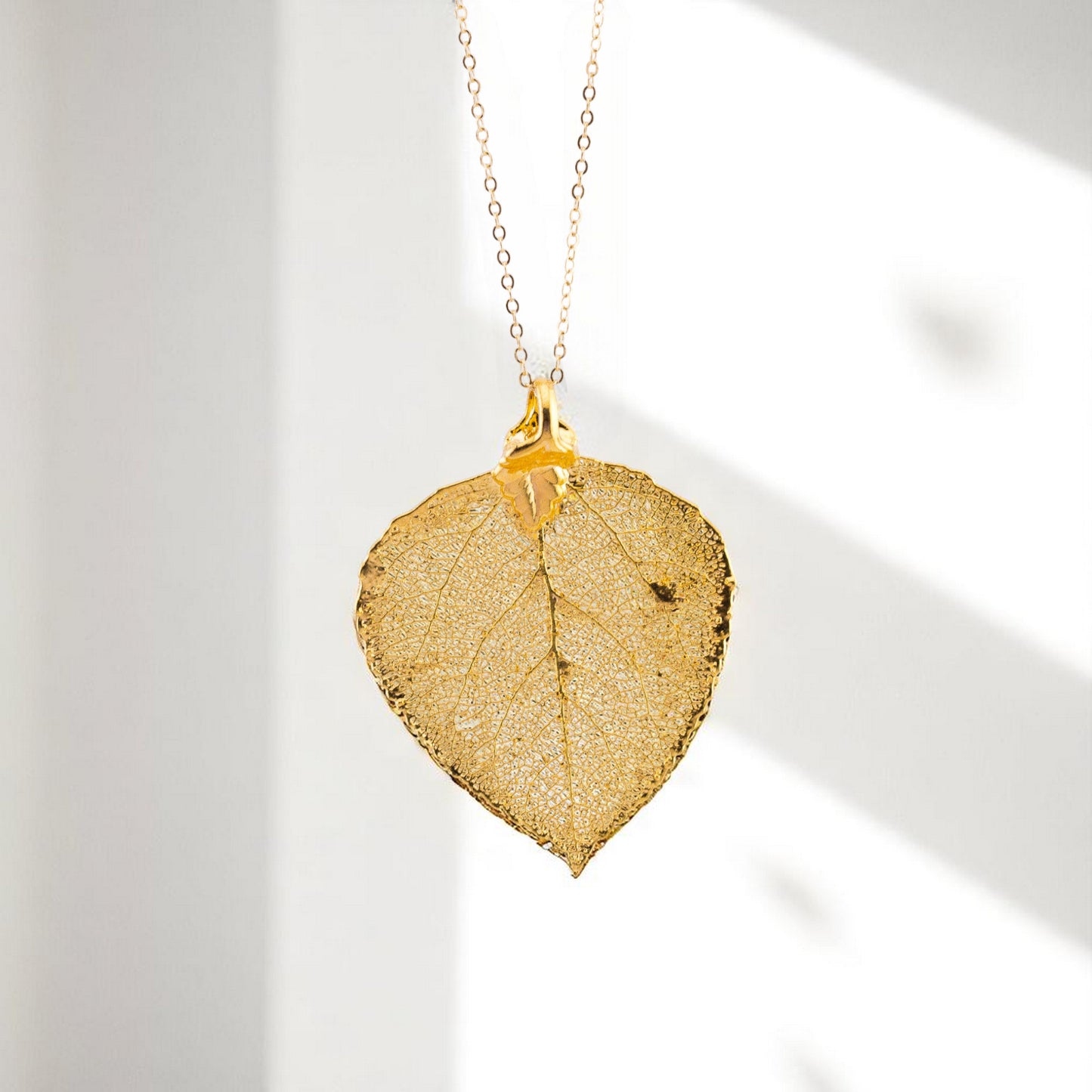 Real Leaf Pendant Necklace