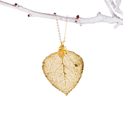 Real Leaf Pendant Necklace