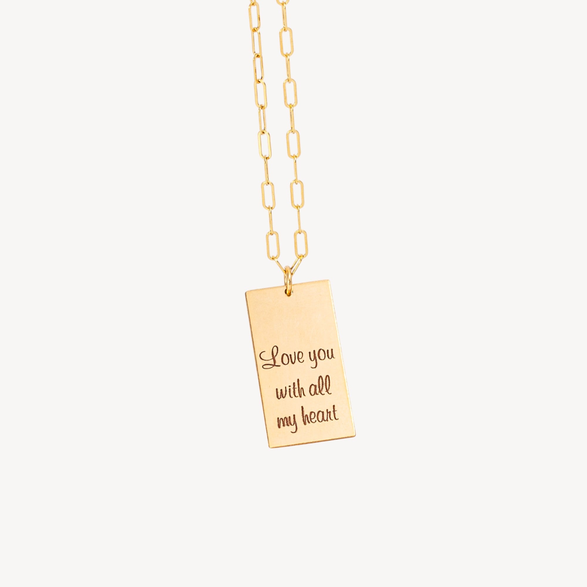 Personalized Rectangle Pendant, 0.5" x 1" Rectangle Pendant