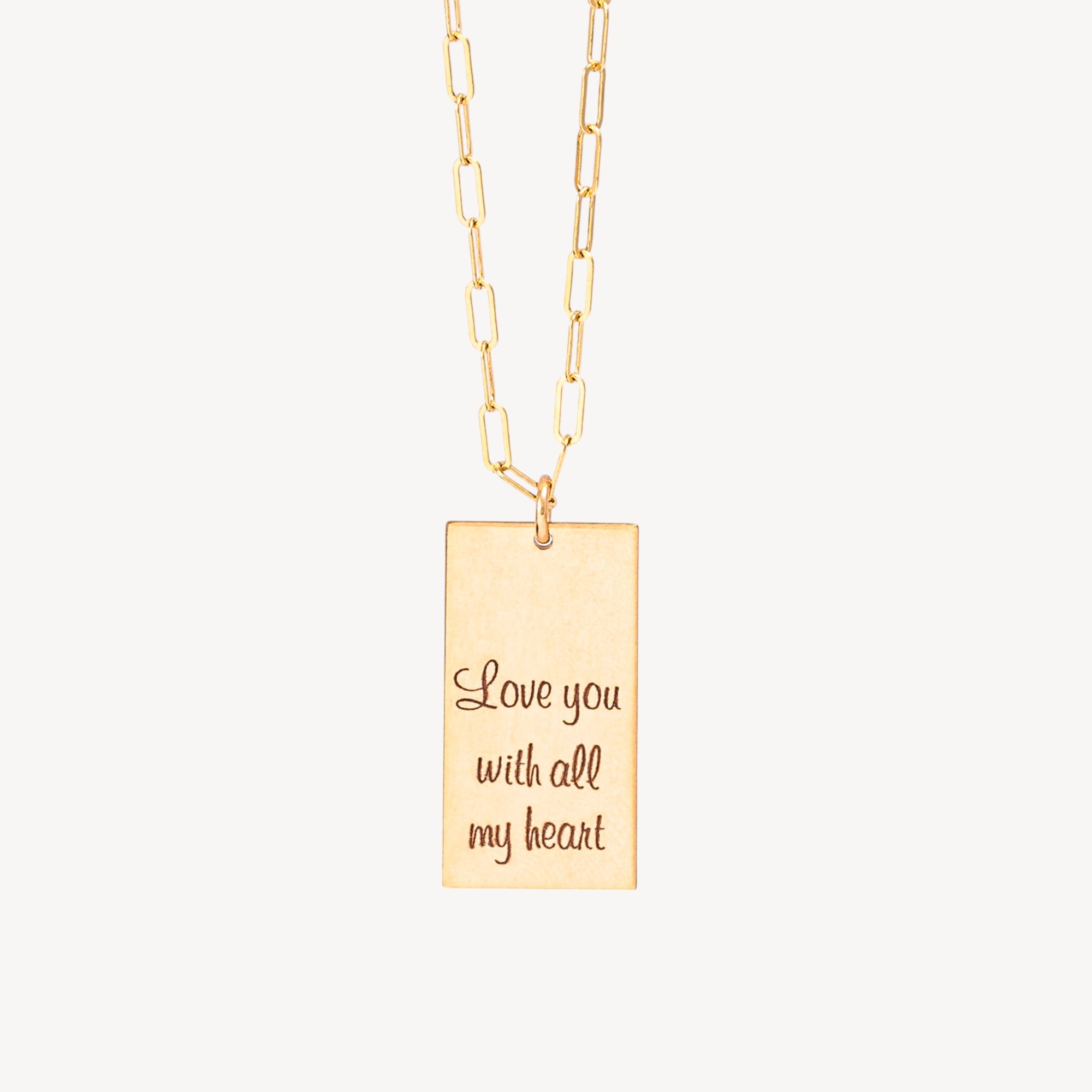Personalized Rectangle Pendant, 0.5" x 1" Rectangle Pendant