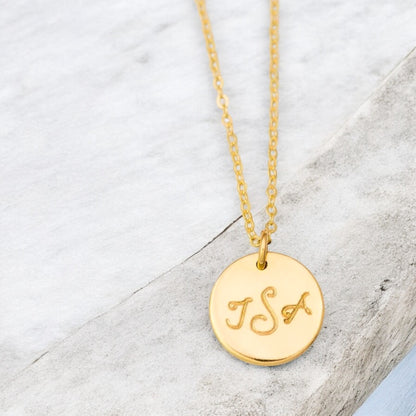 Personalized Necklace, 5/8" Disc