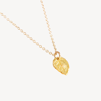 Tiny Leaf Necklace