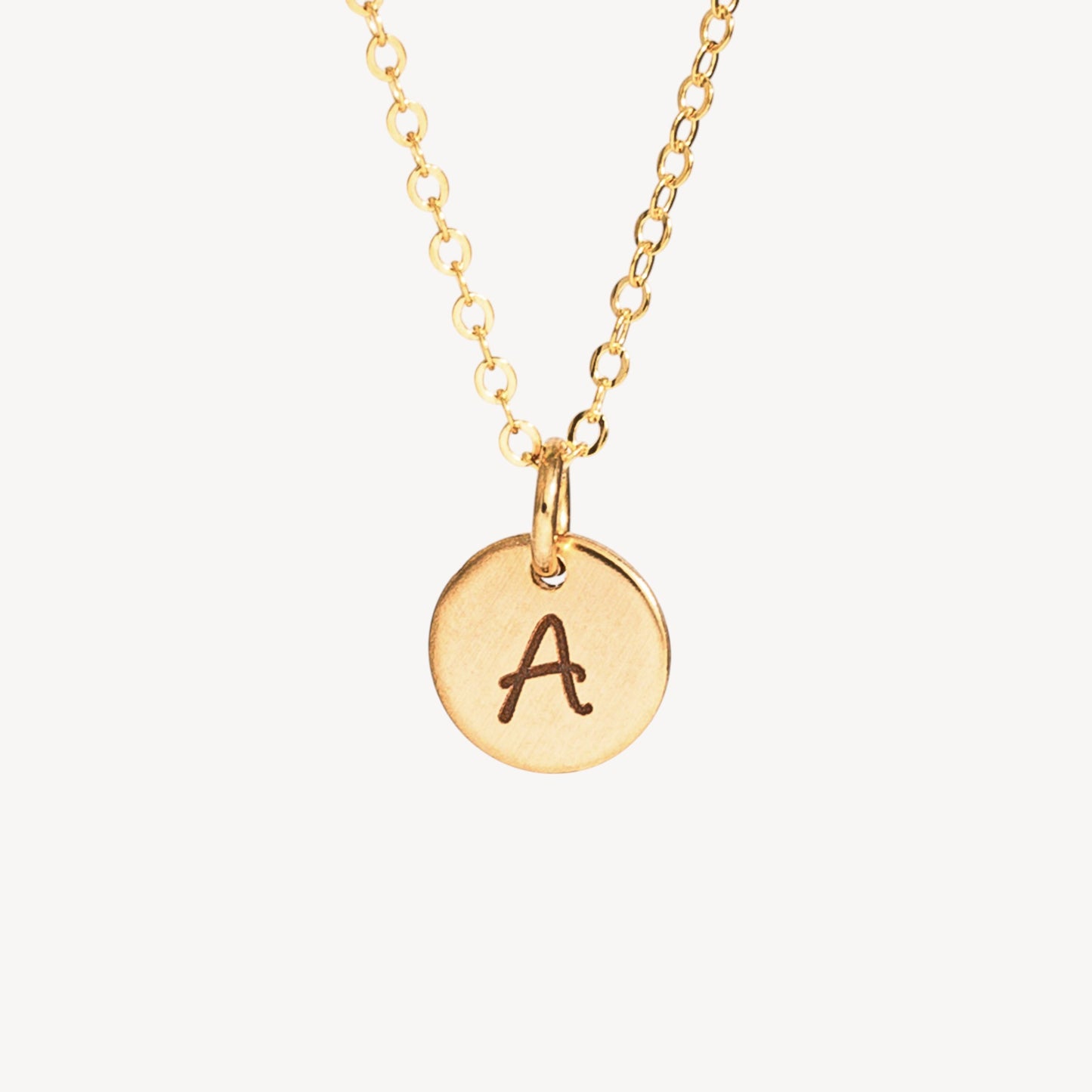 Tiny Initial Monogram Necklace, 2 Charms