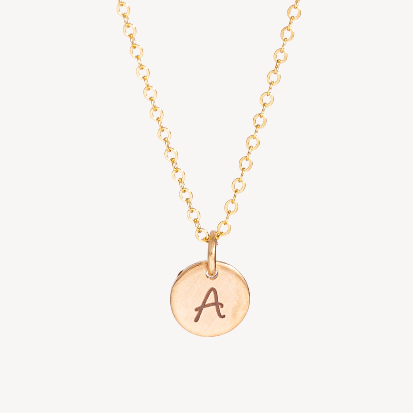 Tiny Initial Monogram Necklace, 2 Charms