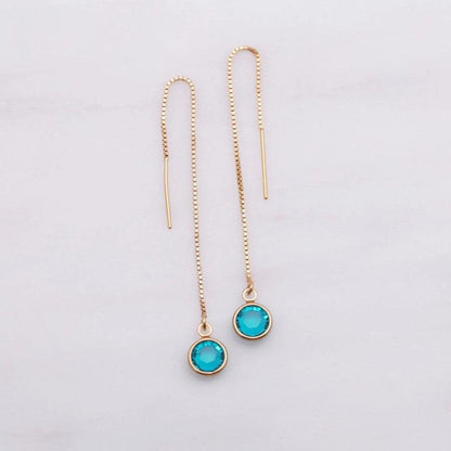 Birthstone Threader Earrings