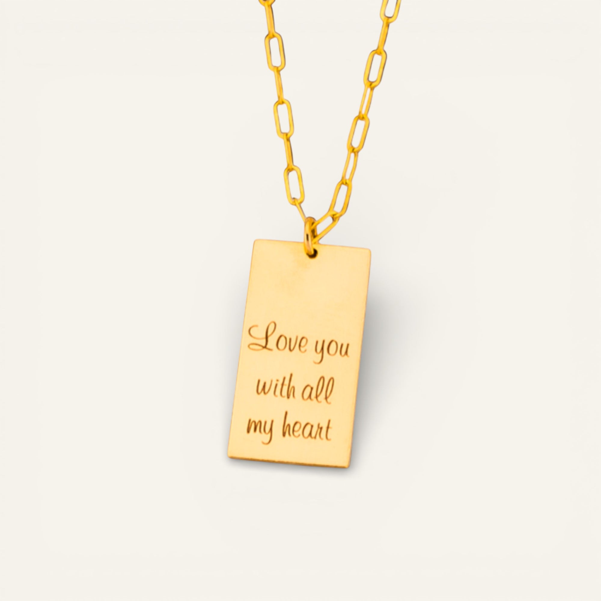 Personalized Rectangle Pendant, 0.5" x 1" Rectangle Pendant