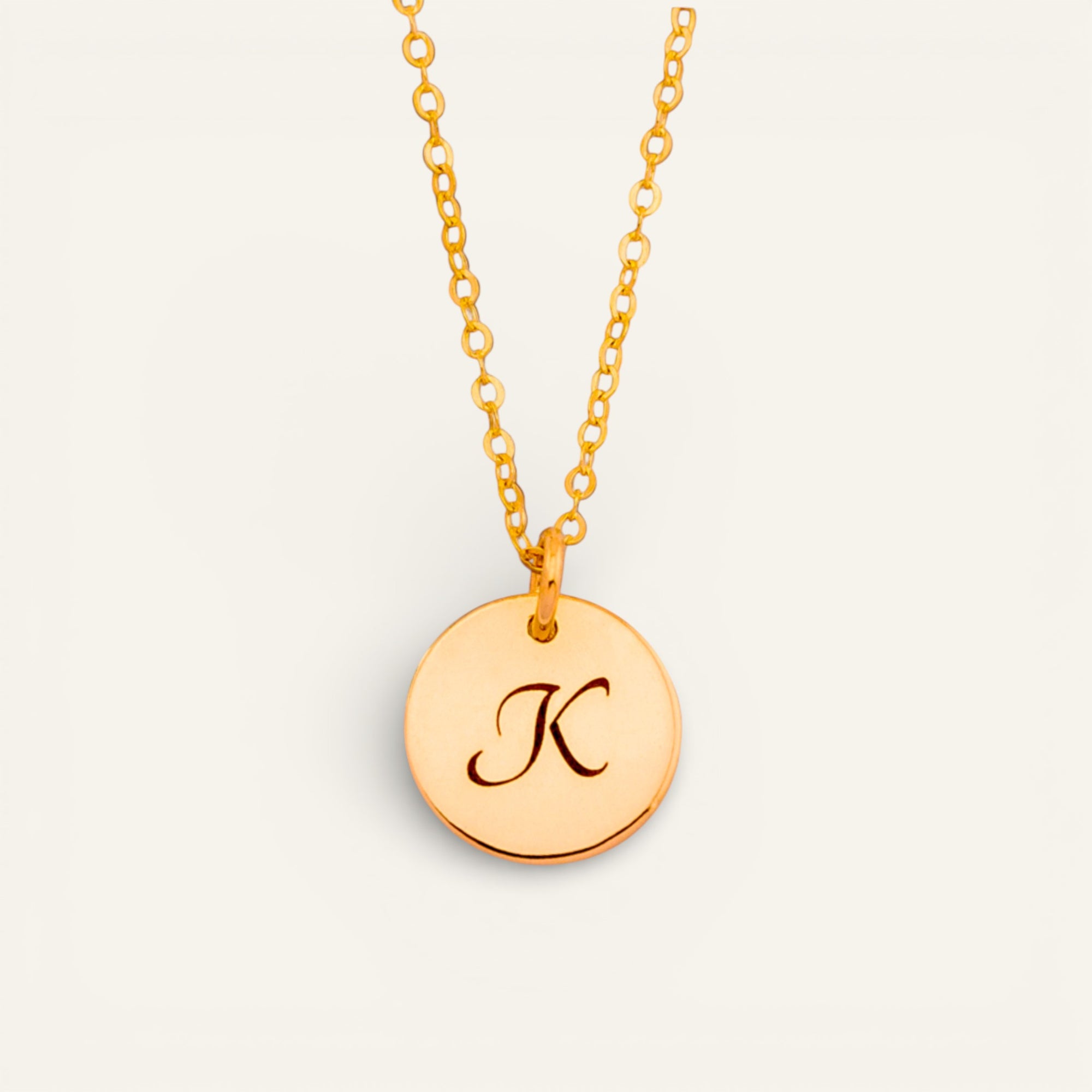 Charm Personalized Necklace 7/16" Disc