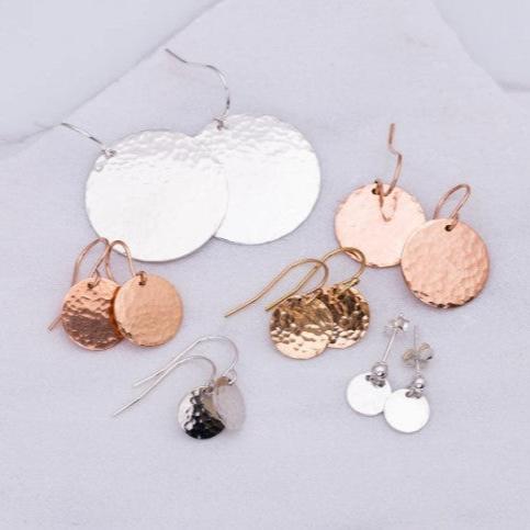 Circle Disc Earrings