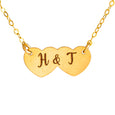 Personalized Double Heart Necklace