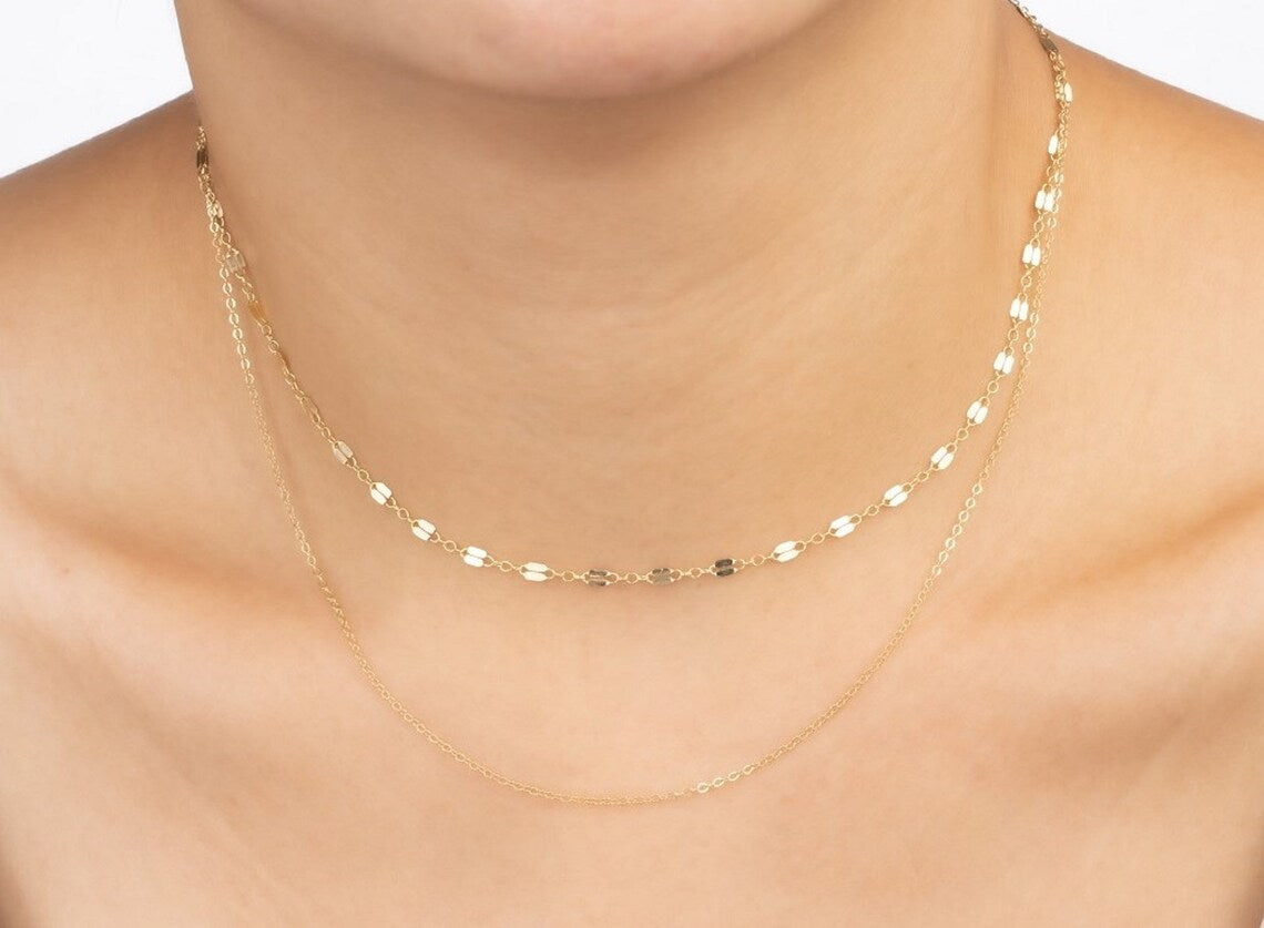 Layered Double Chains Necklace