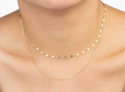Layered Double Chains Necklace