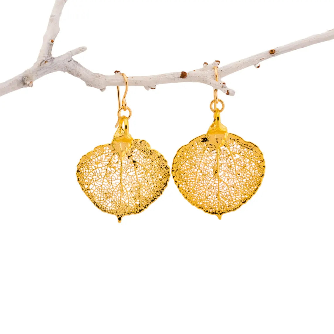 Actual Leaf Dangle Earrings