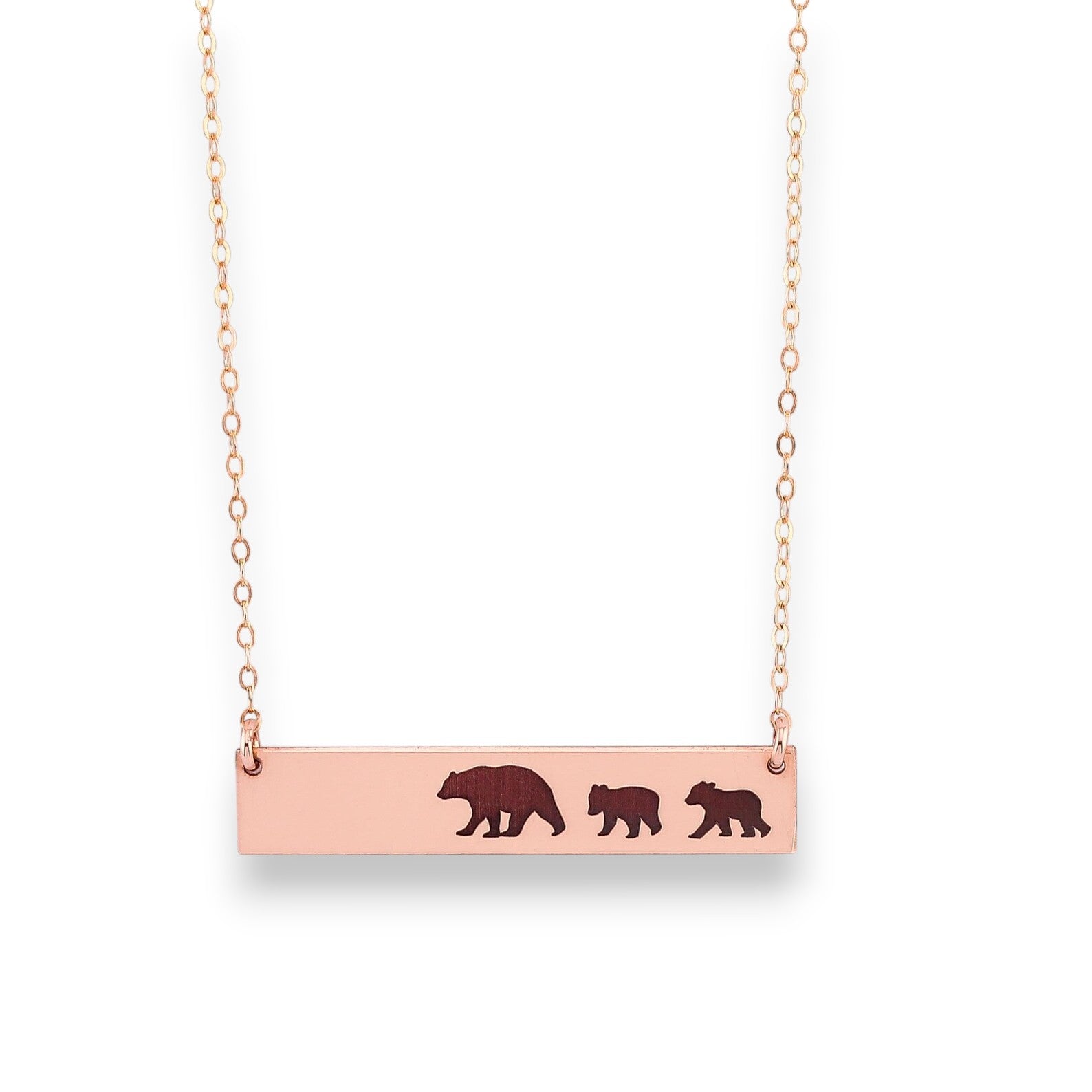 Mama Bear Bar Necklace, Mama Bear Bear Cubs Necklace