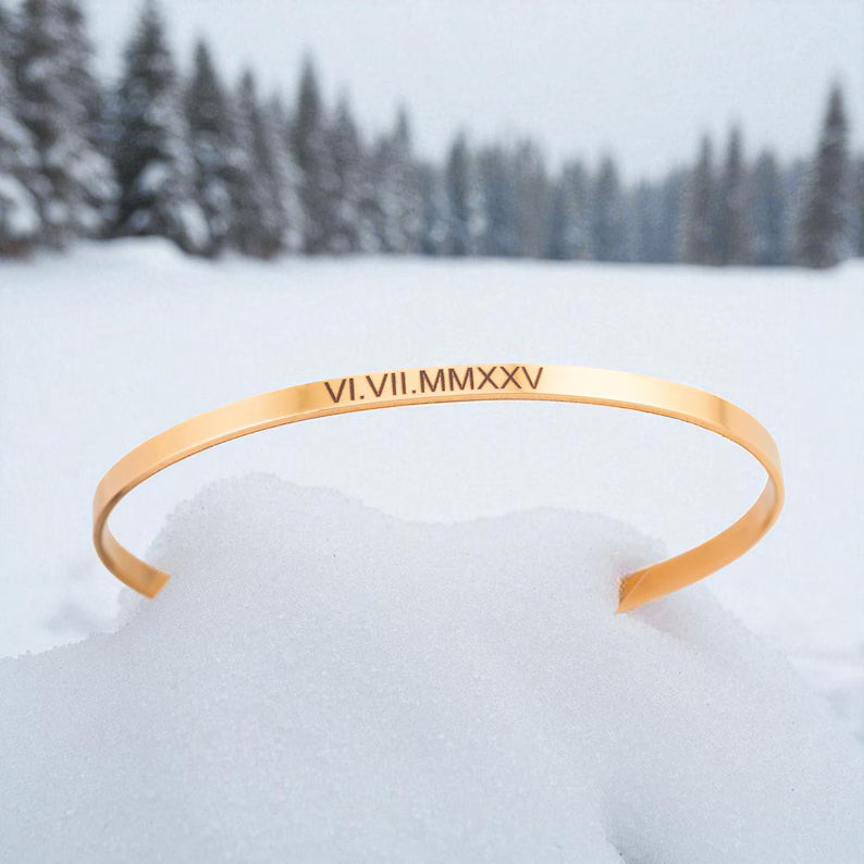 Personalized 4mm Cuff Bracelet