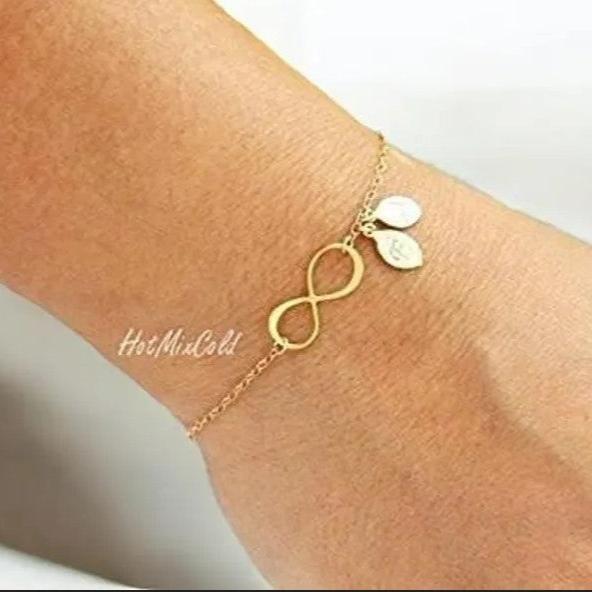 Customized Infinity Leaf Bracelet
