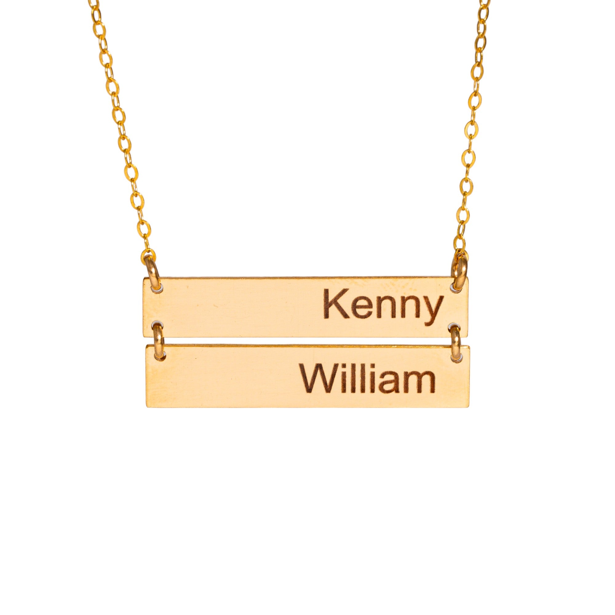 Multiple Name Bar Necklace