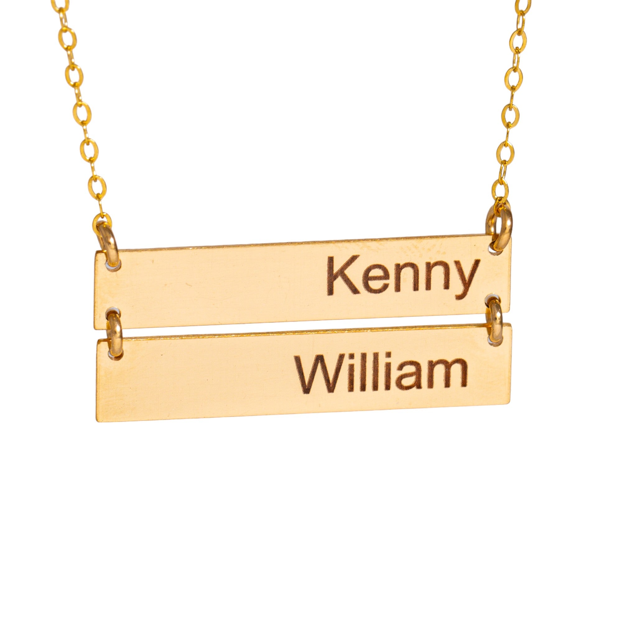 Multiple Name Bar Necklace