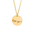 Actual Signature and Handwritten Necklace, 5/8" Disc