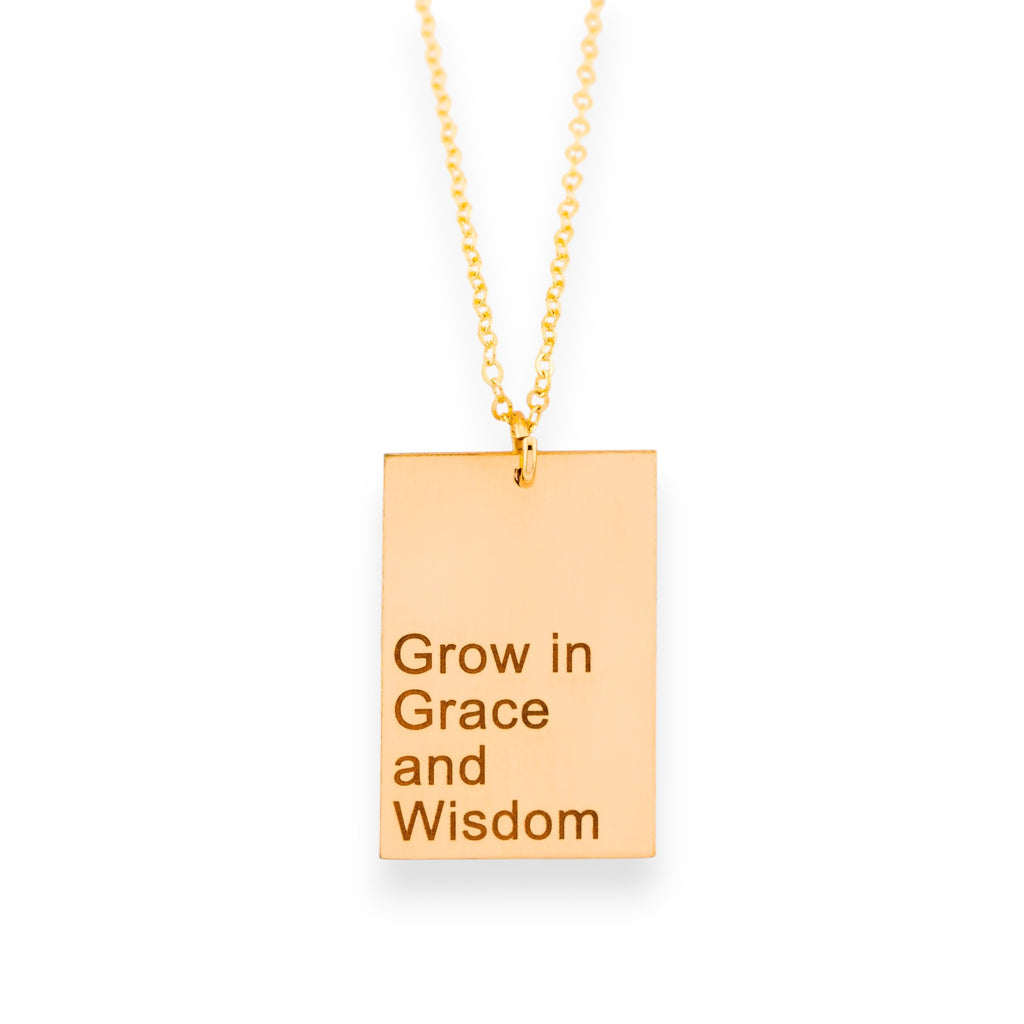 Personalized Engraving Rectangle Pendant Necklace