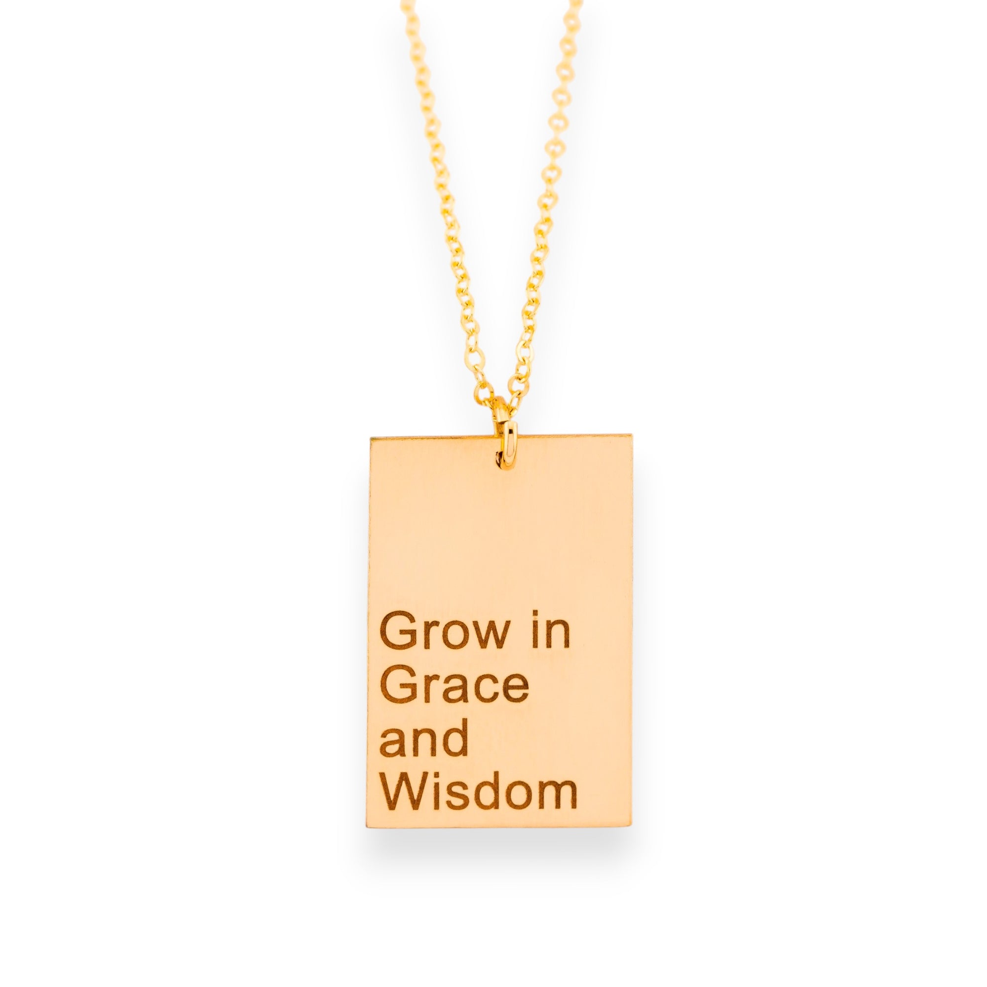 Personalized Engraving Rectangle Pendant Necklace