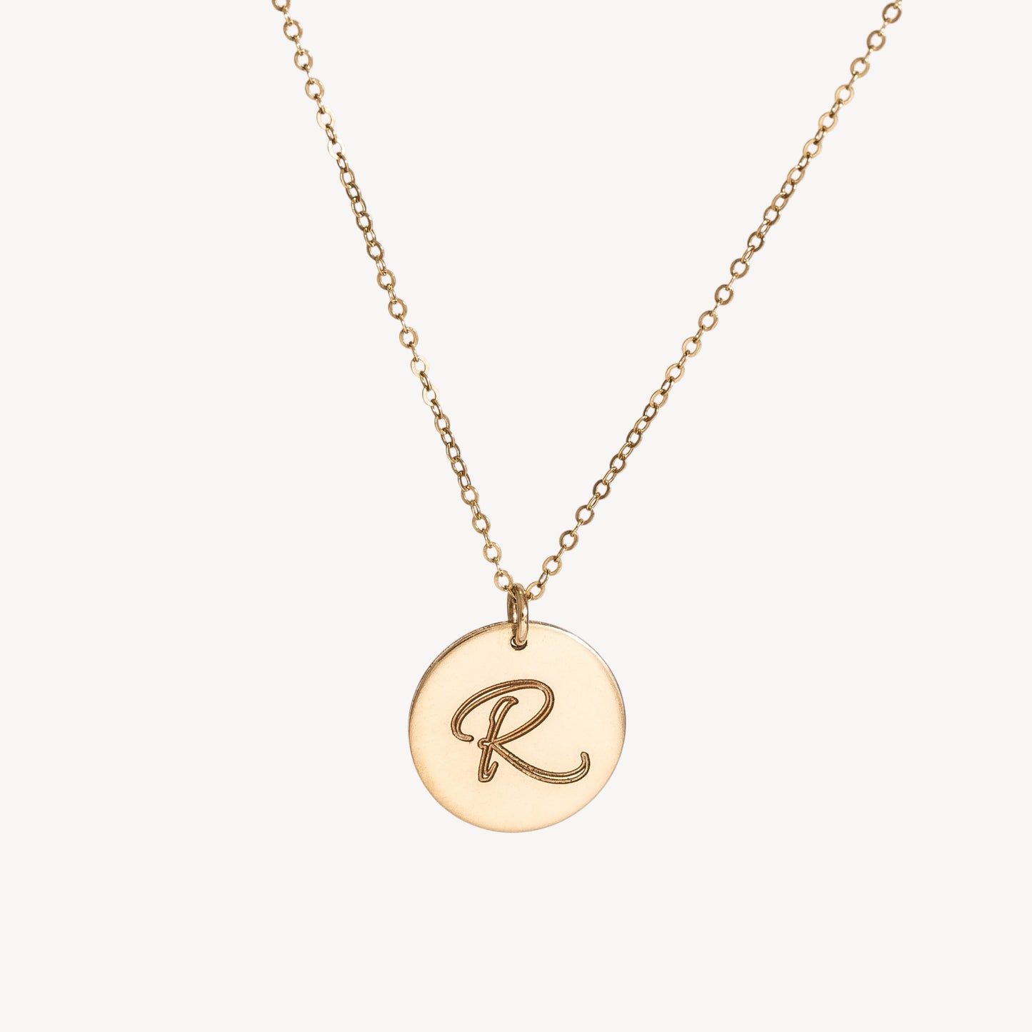 Double-Sided Engraving Gold Disc Jewelry, 5/8" Disc