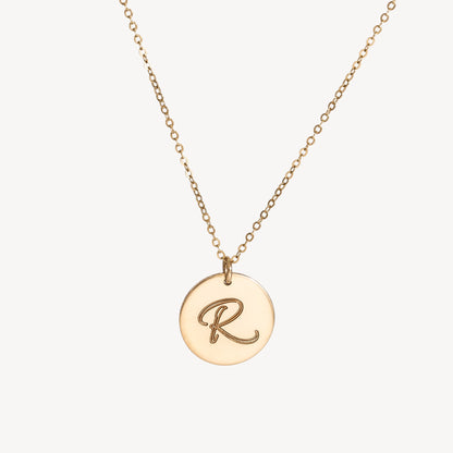 Double-Sided Engraving Gold Disc Jewelry, 5/8" Disc