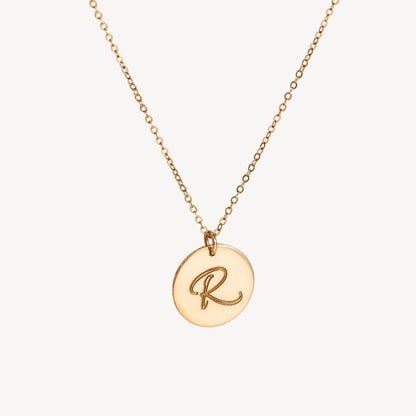 Double-Sided Engraving Gold Disc Jewelry, 5/8" Disc