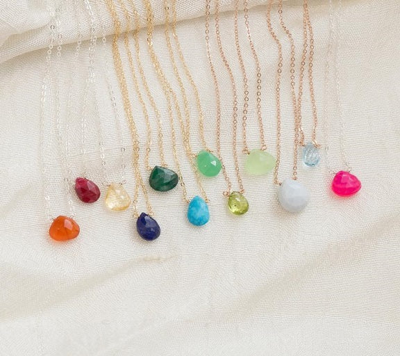 Birthstone Floating Necklace