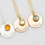 Custom Name Necklace with Birthstone