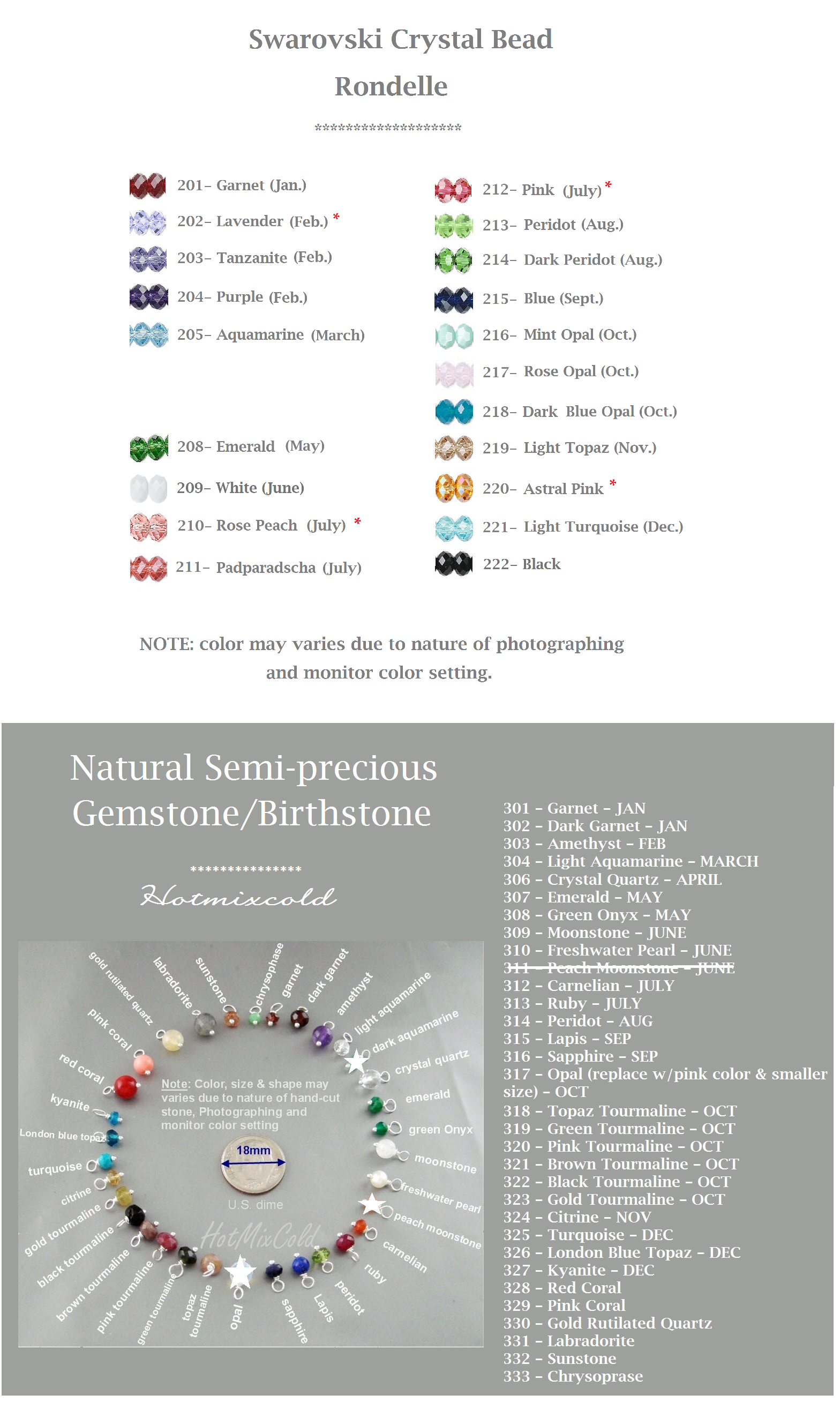Mini Vertical Bar 1 Tag and 1 Birthstone Necklace, 1/4" x 5/8" Bar