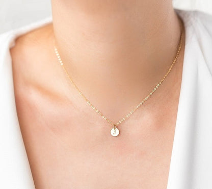 Delicate J Initial Necklace