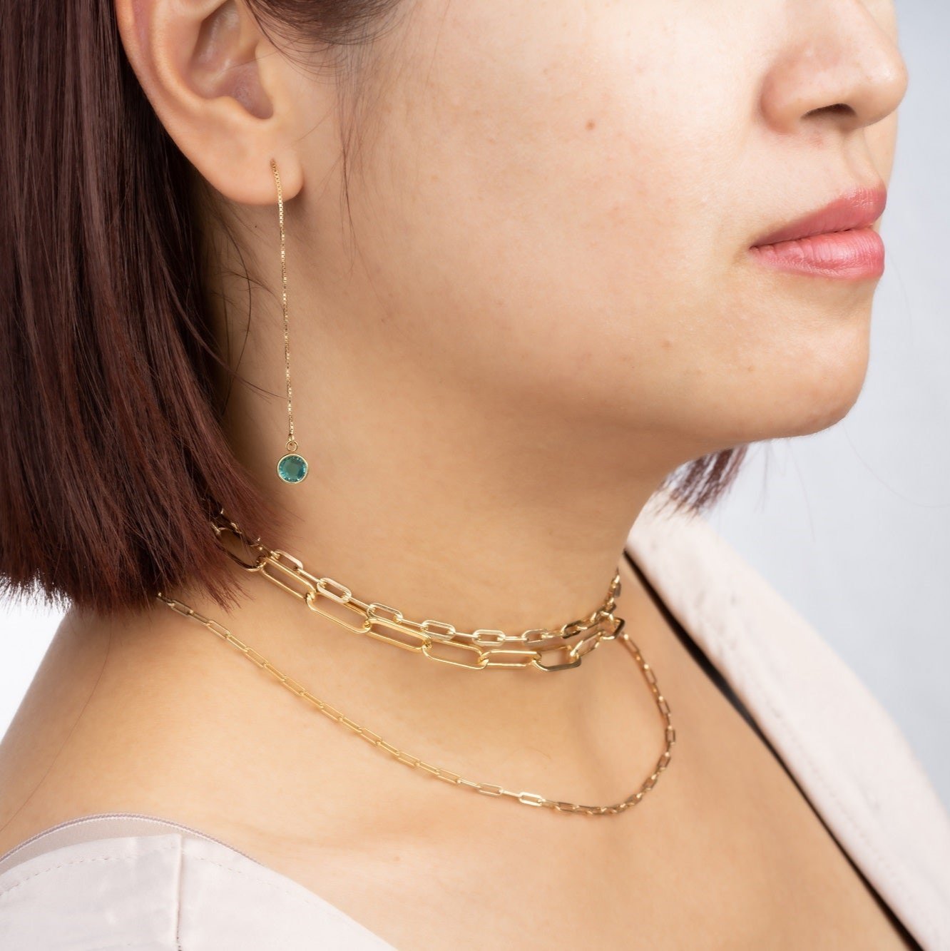 Birthstone Threader Earrings