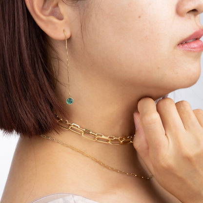 Birthstone Threader Earrings