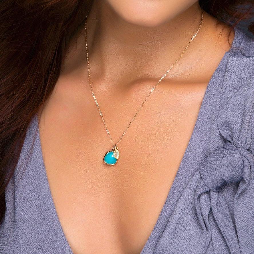Glass Bezel Necklace