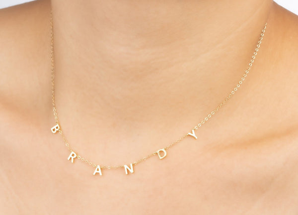 Multiple Letter Pendant Necklace