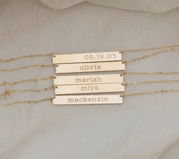 Long Personalized Nameplate Necklace