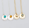 Custom Name Necklace with Birthstone