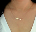 Skinny Gold Bar Necklace