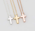 Minimal Tiny Sliding Cross Necklace