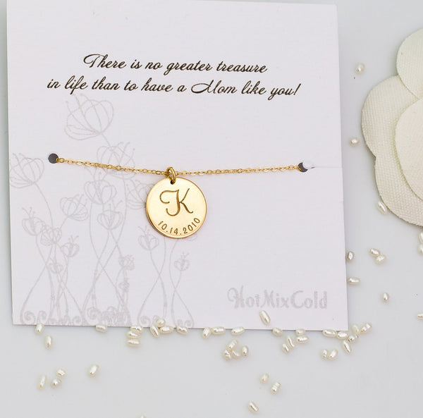 Mother Necklace with Kids Initial