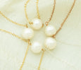 Teardrop Pearl Necklace, Small Pearl Floating Necklace