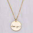 Actual Signature and Handwritten Necklace, 5/8" Disc