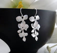 Sterling Silver Trio Orchid Earrings